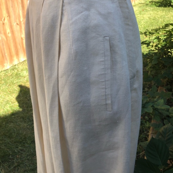 Jack Henry Sz 12 ivory Linen skirt, fully lined - Picture 6 of 8
